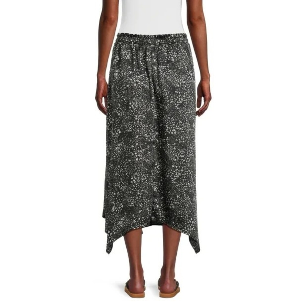 Handkerchief Hem Midi Skirt Plus XXXL 22 Time Tru‎ Black Gray Fairy Witchy Vamp